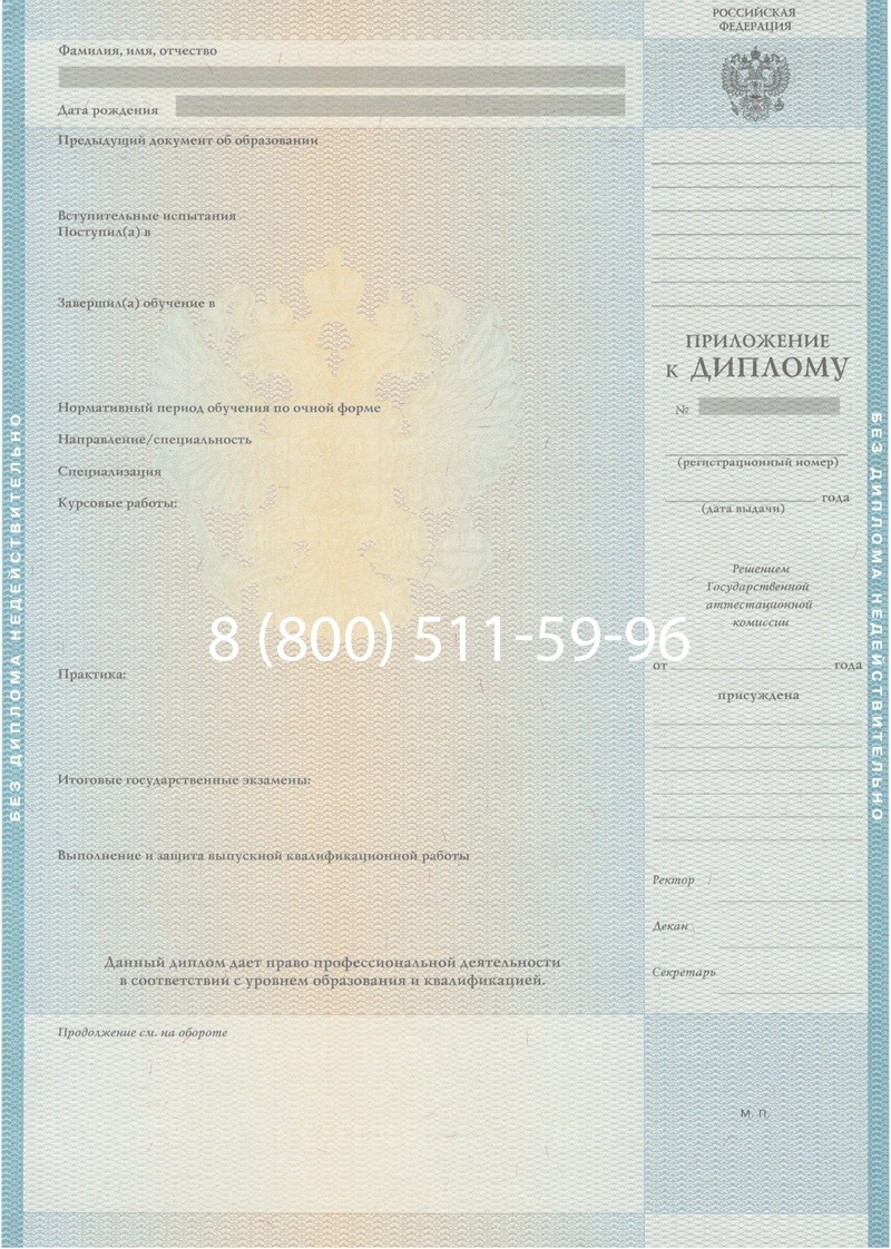 Заказать Диплом специалиста 2010-2011 годов в Орле